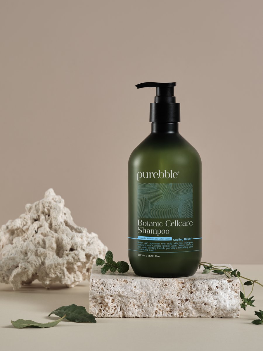 Purebble 보태닉 셀케어 샴푸 — 쿨링 진정