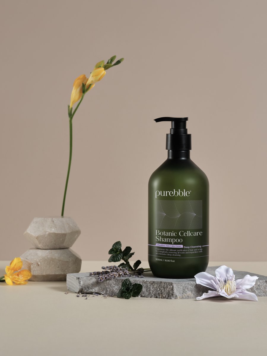 Purebble 보태닉 셀케어 샴푸 — 딥 클렌징